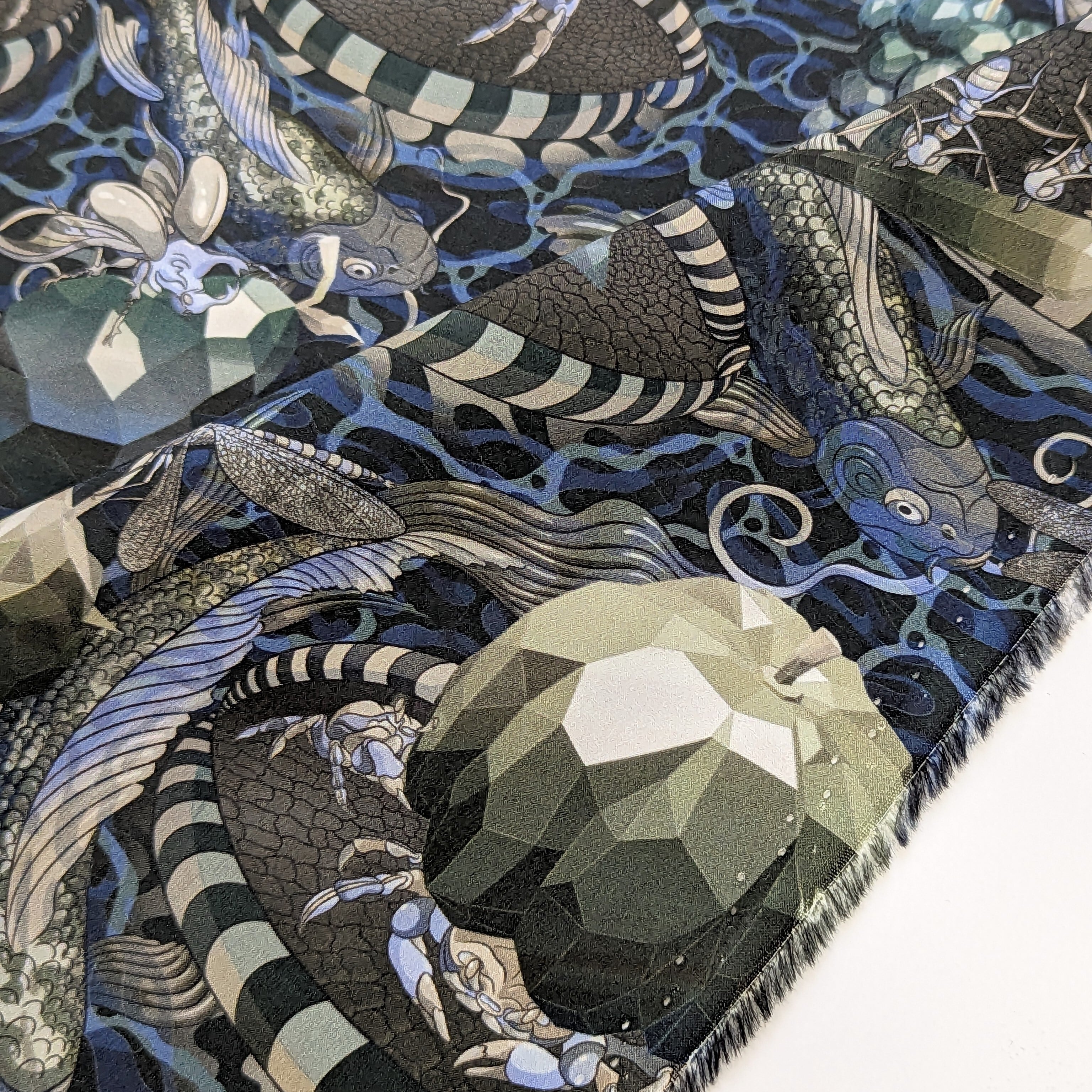 ◆輸入 リバティ LIBERTY タナローン Wilde World Green ワイルドワールド グリーン 約130×50cm