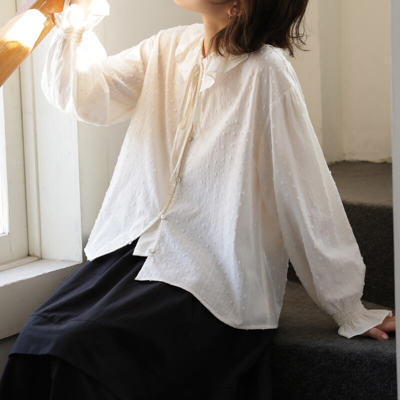 フリルデザインシャツ M2052