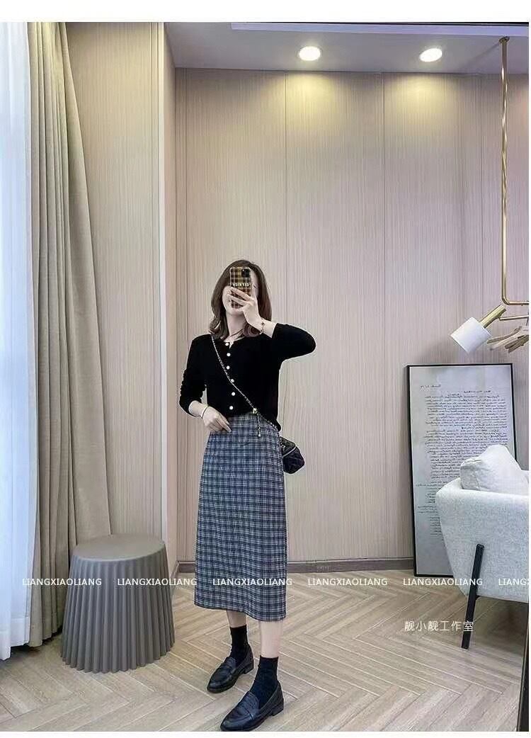 チェックタイトスカート