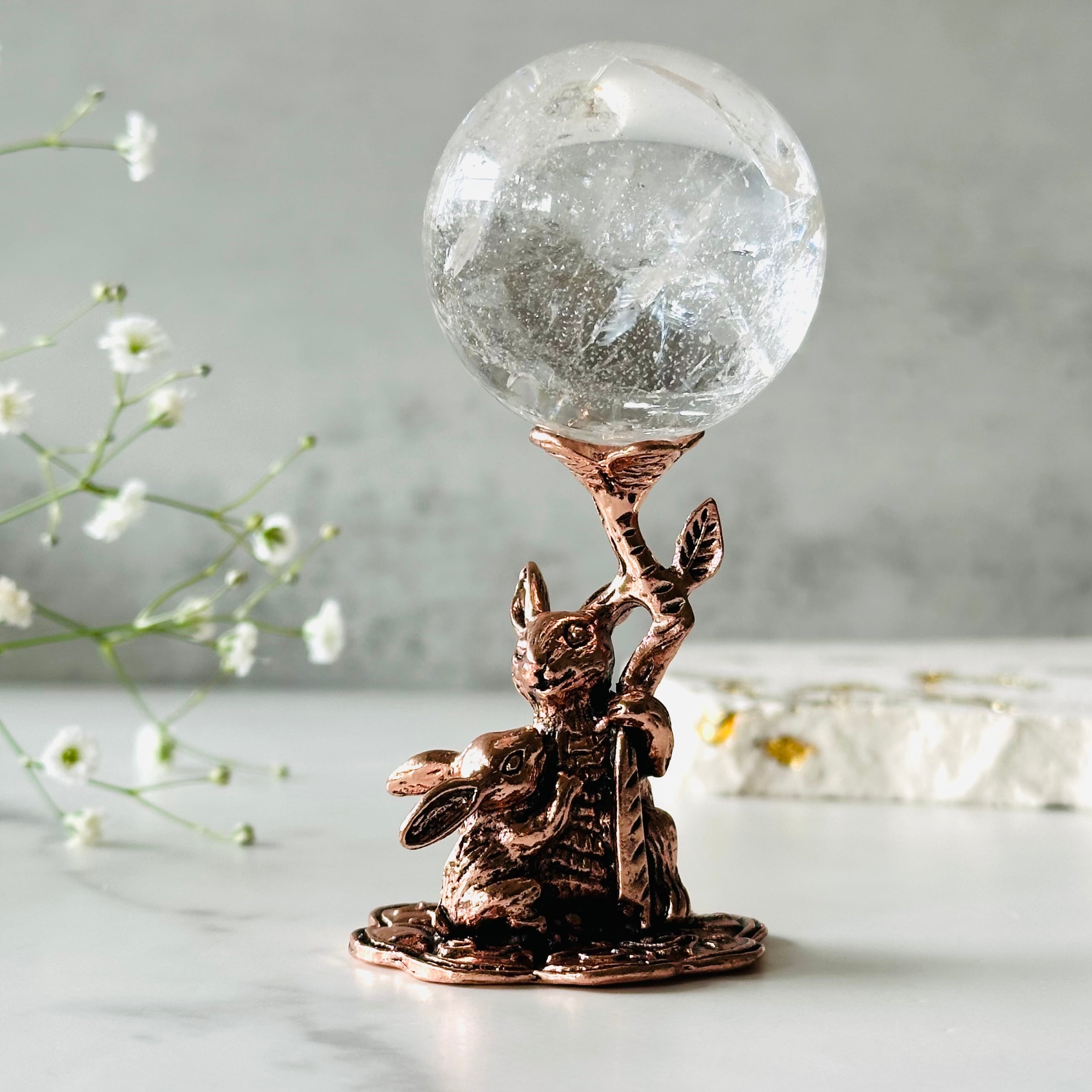 再入荷】うさぎの親子スフィアスタンド（ゴールド） | Mt.Sophia