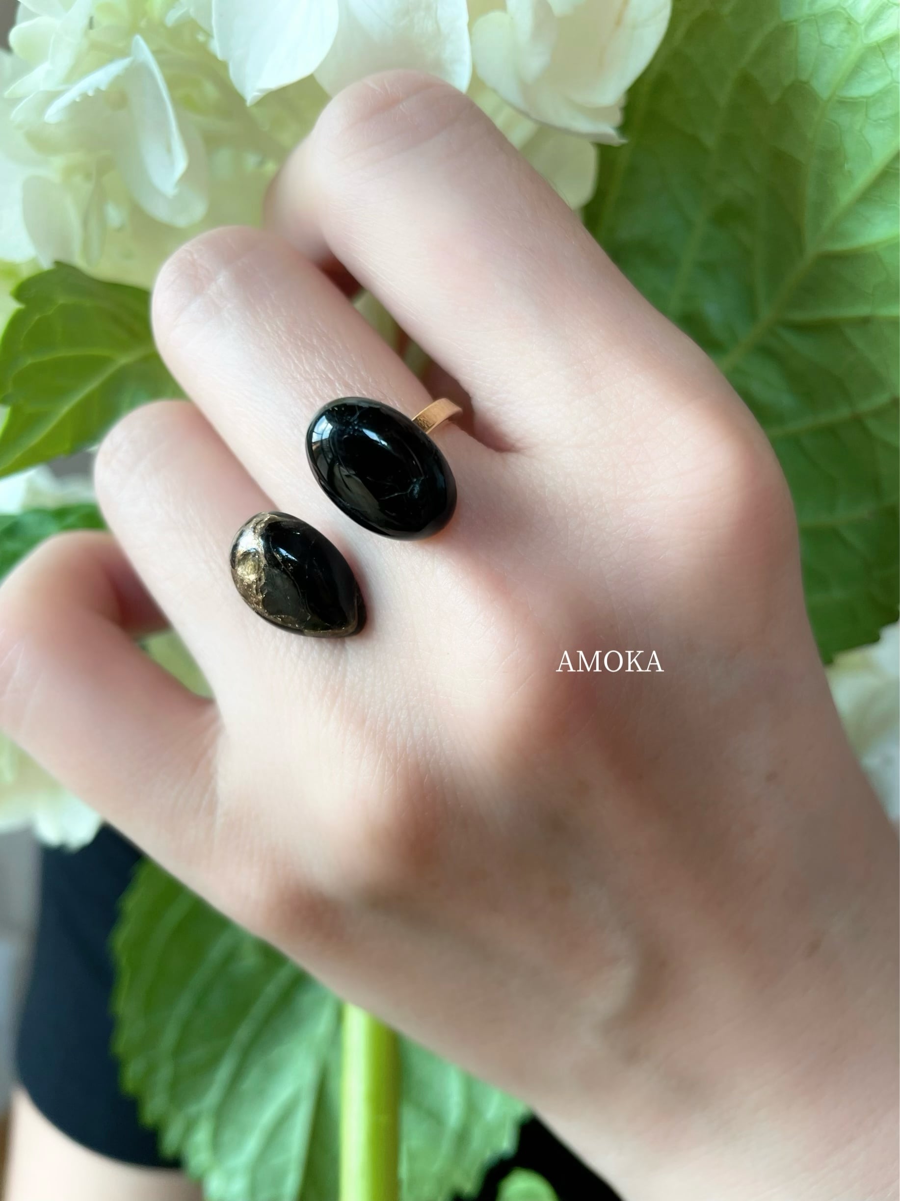 シックでお洒落好きな貴女へ】コッパーオブシディアン×ブラック