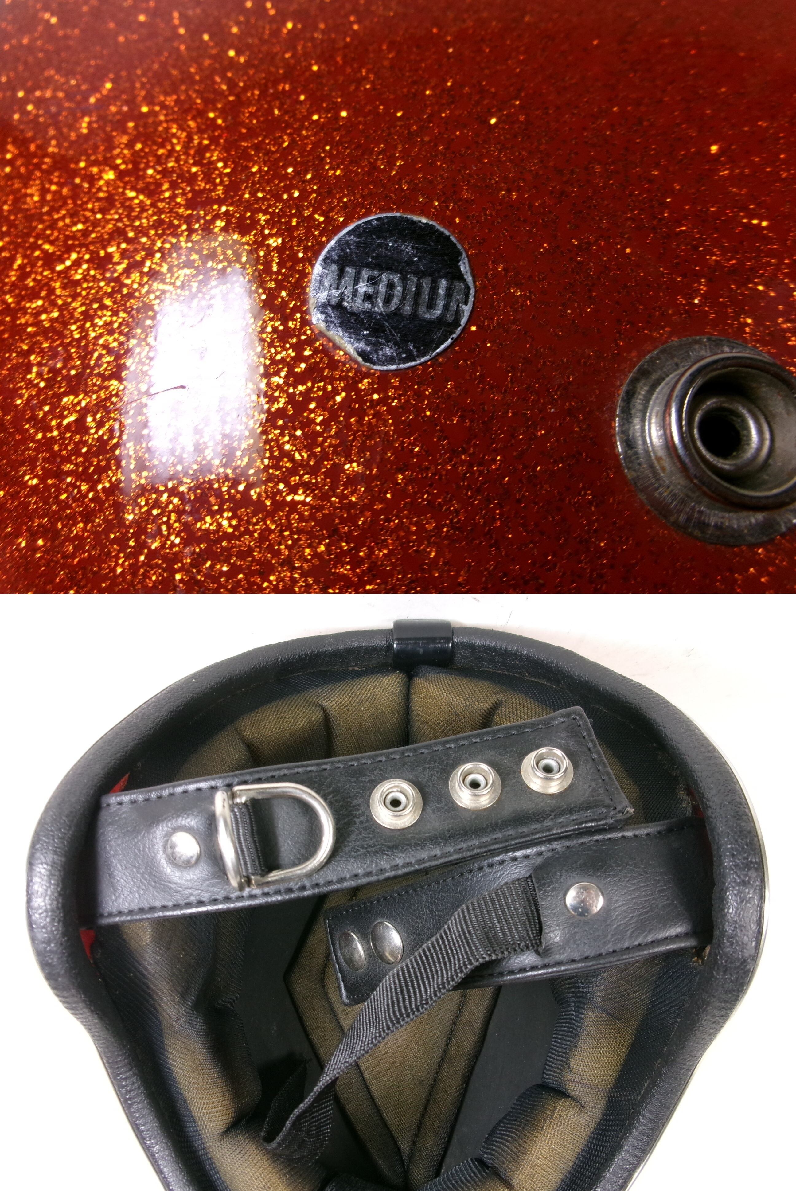 アーサーフルマーAF20ダブルストラップヘルメット オレンジラメ 60s ARTHUR FULMER AF20 オレンジ ダブルストラップ ジェット