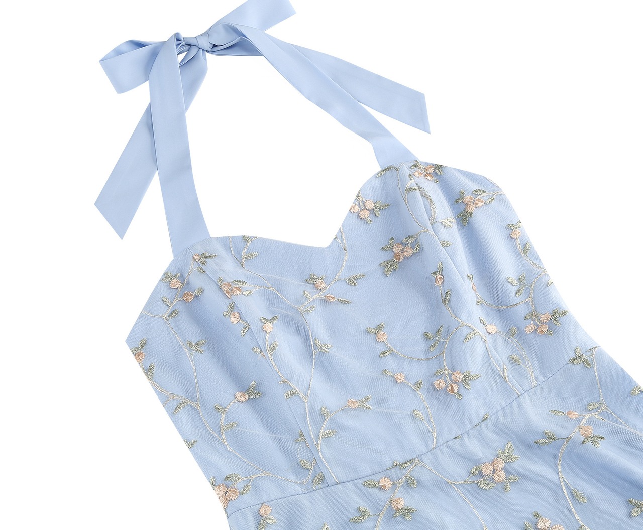 スプリング・メドウ・ミスト  フラワー刺繍ドレス　M25175