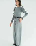 CLANE COCOON BULKY DENIM PANTS