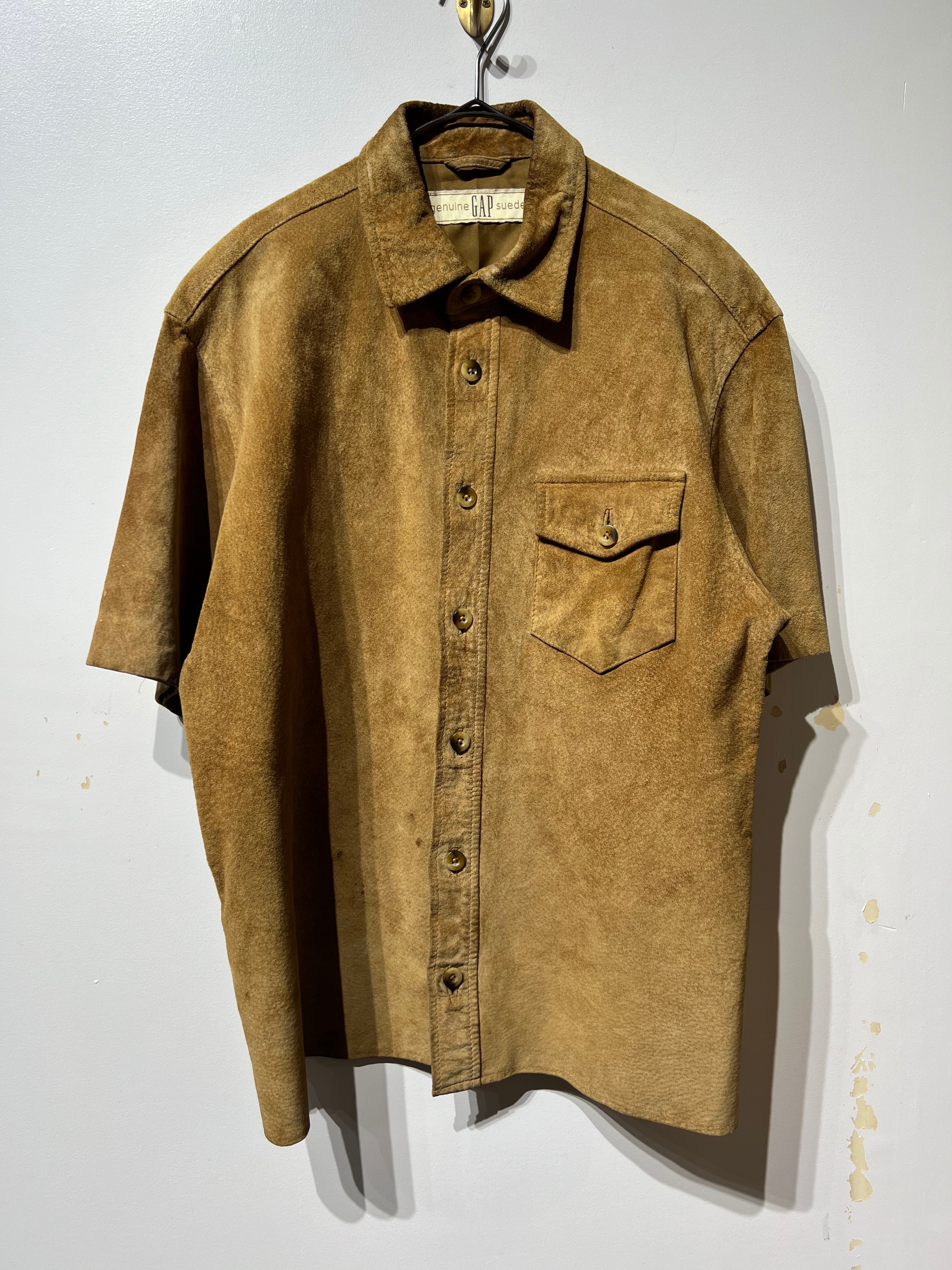 (SH1413)90’s GAP suede shirt