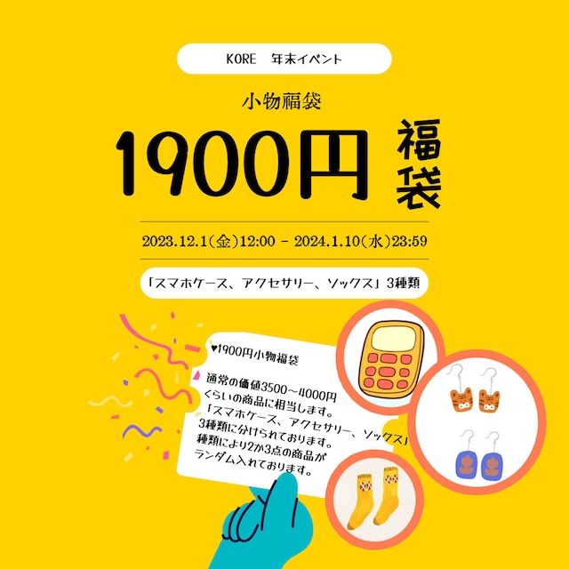 ◇完売◇【之(KORE)・年末イベント】1900円 小物福袋