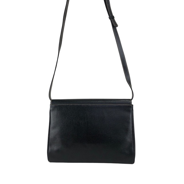CELINE セリーヌ ショルダーバッグ ブラック サークルロゴ レザー vintage ヴィンテージ オールド 3sg788
