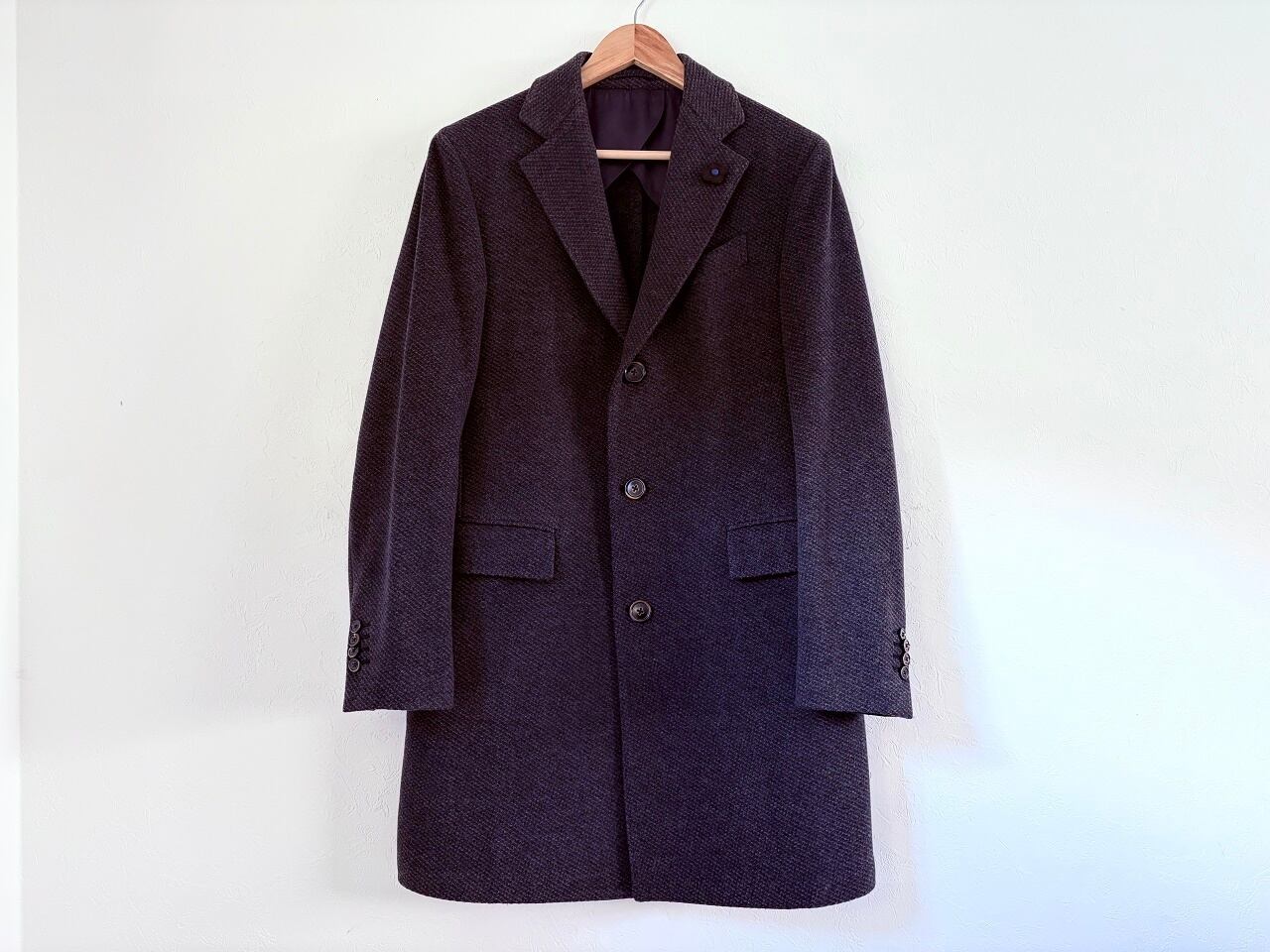 LARDINI Wool & alpaca chesterfield coat MADE IN ITALY