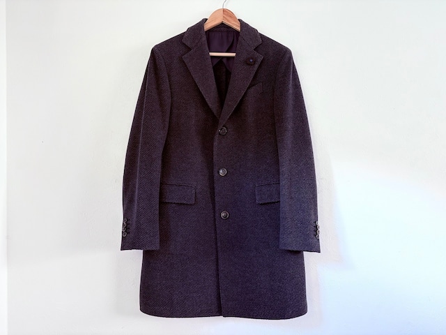 LARDINI Wool & alpaca chesterfield coat MADE IN ITALY