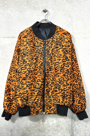 old animal pattern bomber blouson