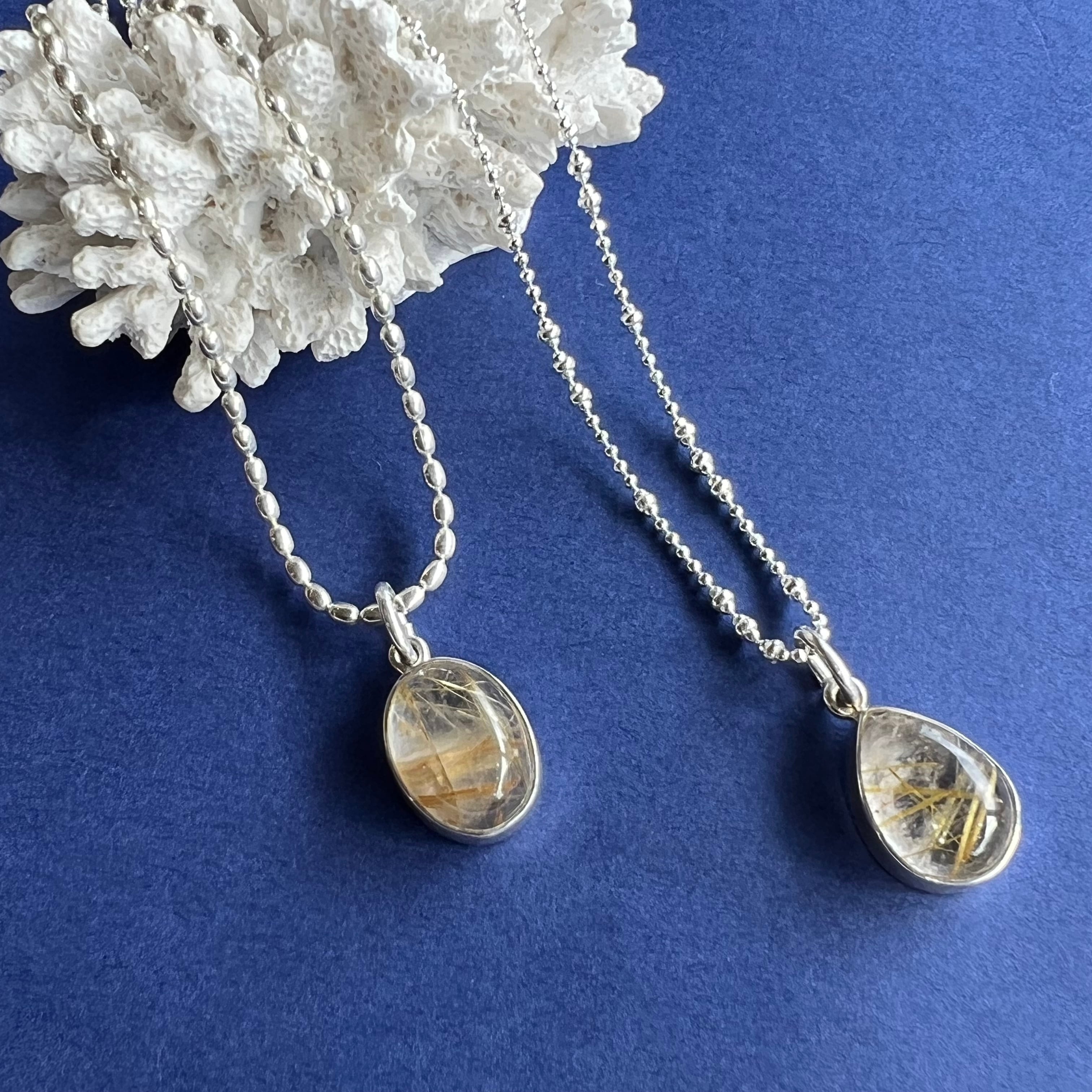 ゴールデンルチル クォーツネックレス | 【公式通販】鎌倉のシルバー  