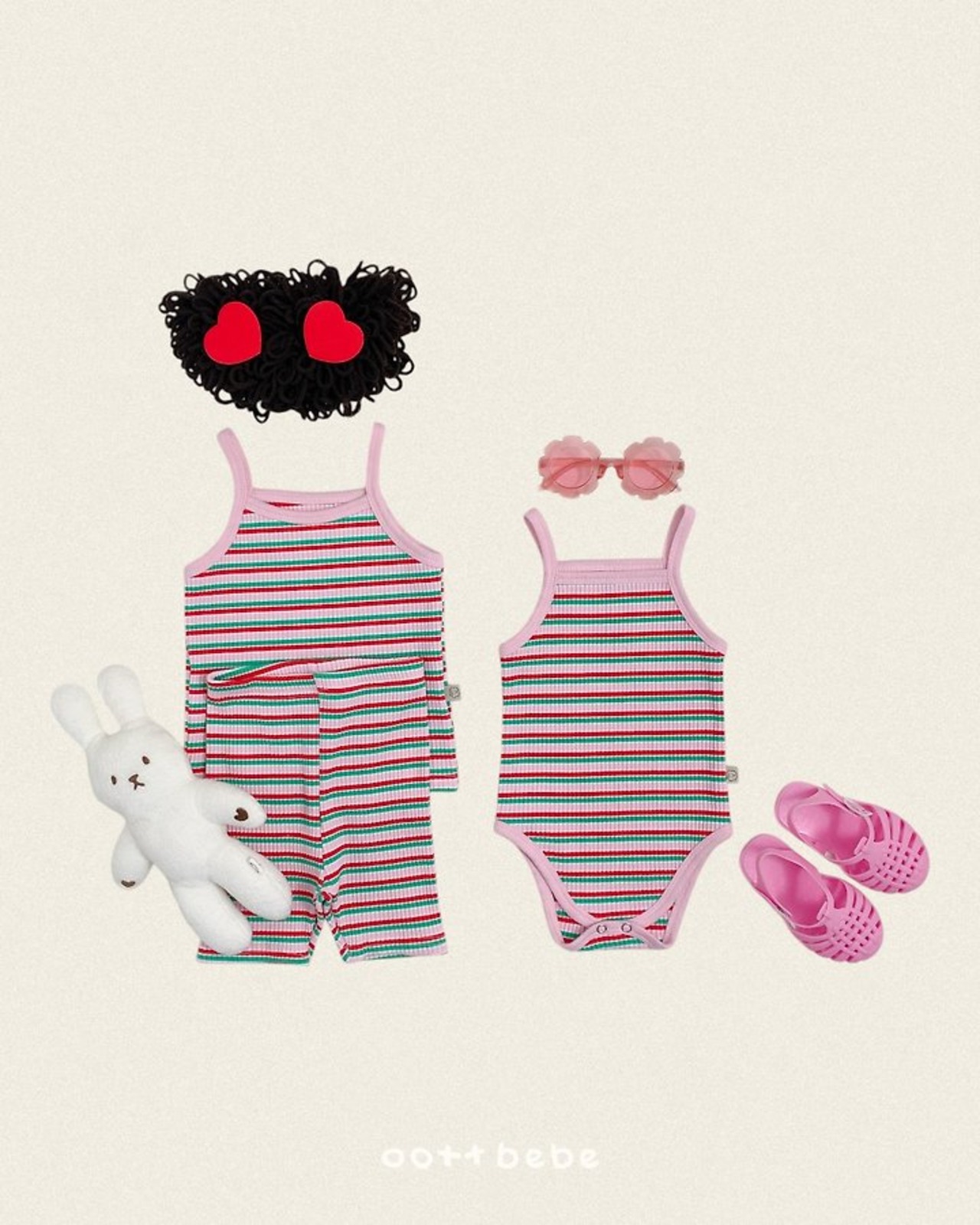 [oottbebe] Rainbow Strap Sleeveless Set-up / [오뜨베베] 무지개끈나시세트
