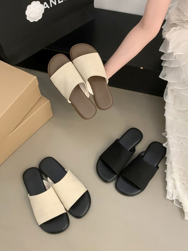 ◆予約◆3colorsワイドバンドサンダル（ご注文から1-2週間程でお届け）