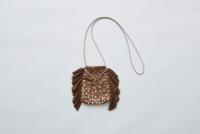 【21SS】eLfinFolk(エルフィンフォルク)QiIin pochette　(brown）ポシェット