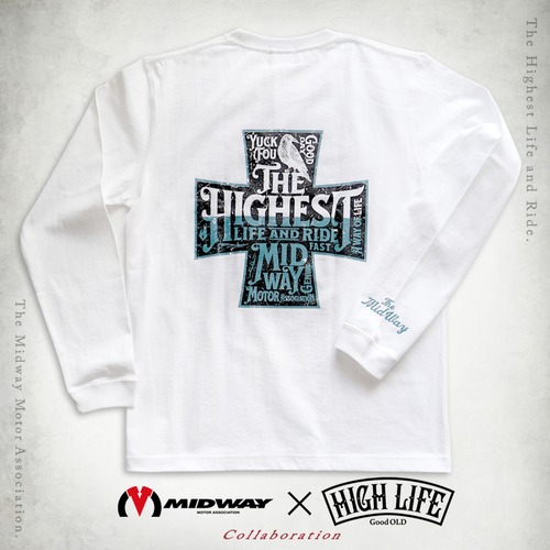 2023 MIDWAY×HIGHLIFE Long Sleeve T-shirt【WHITE】