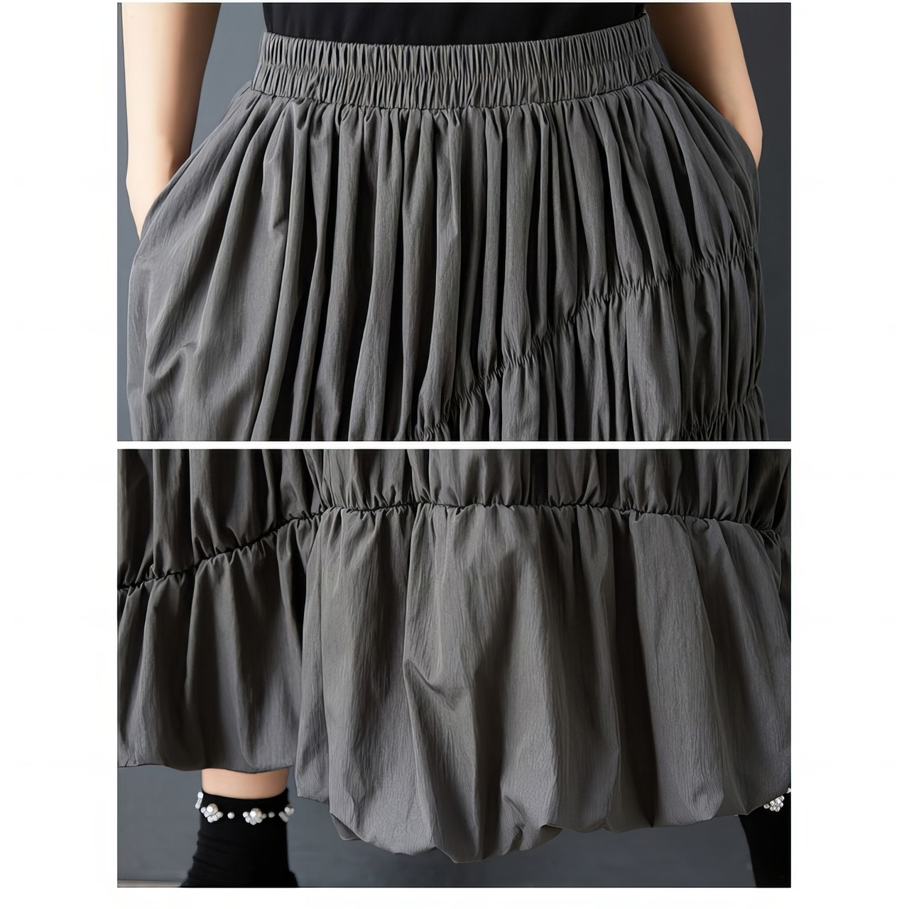 ギャザー バルーン トップス&スカート セレクト  00207