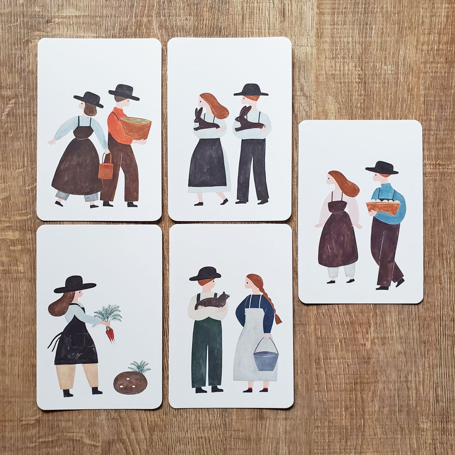 ネクタイ FARMポストカード5種セット | hacohalu 紙雑貨・文具専門店