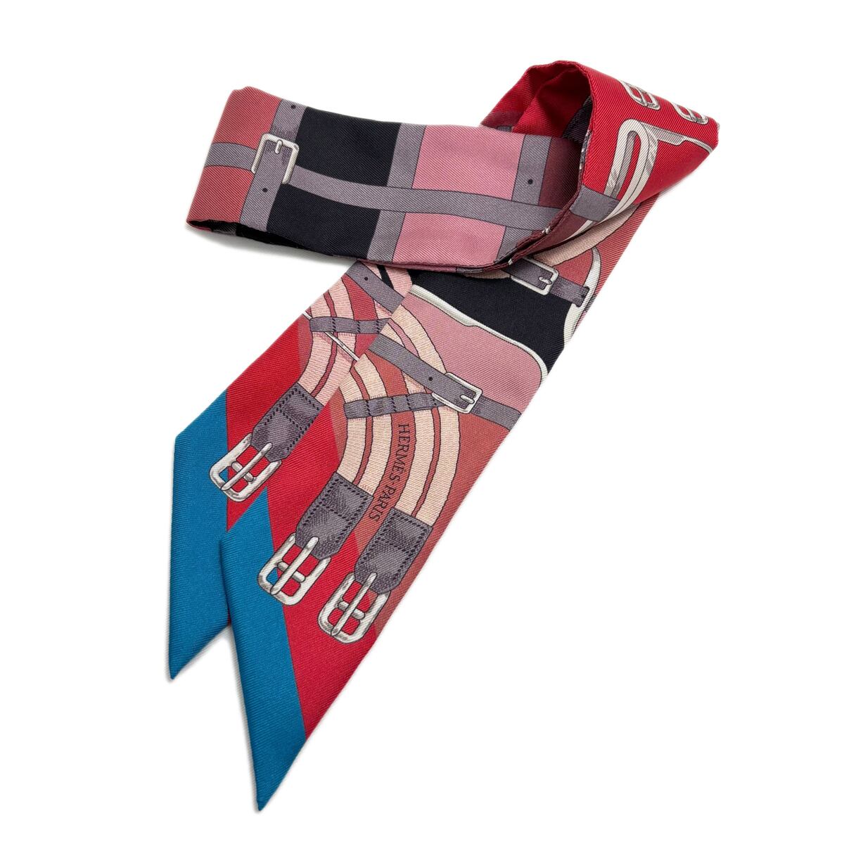 中古】 エルメス ツイリー スカーフ ベルト柄 レッド系 | BRAND SHOP KING