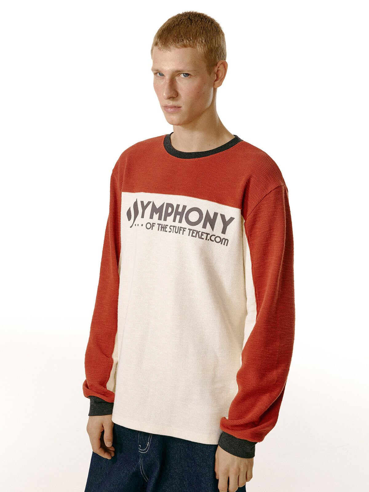 TEKET] Symphony Jersey L/S Tee Red 正規品 韓国ブランド 韓国