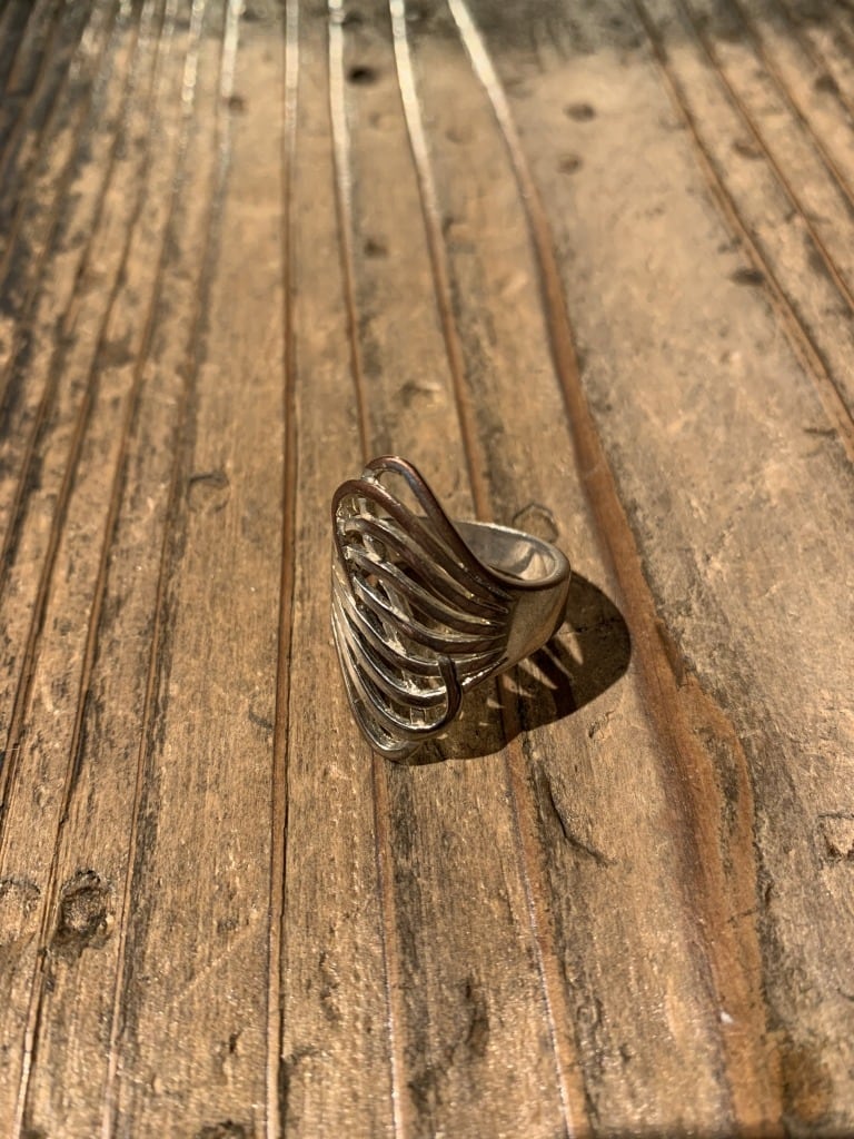 1980~90's Design Silver Ring "925 silver"