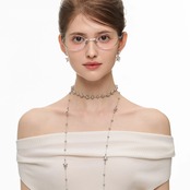 Starry silver sphere necklace