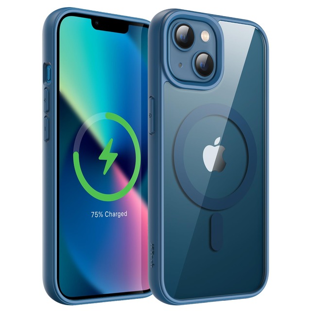 JETech iPhone 13 mini用 マグネットケース (ブルー)