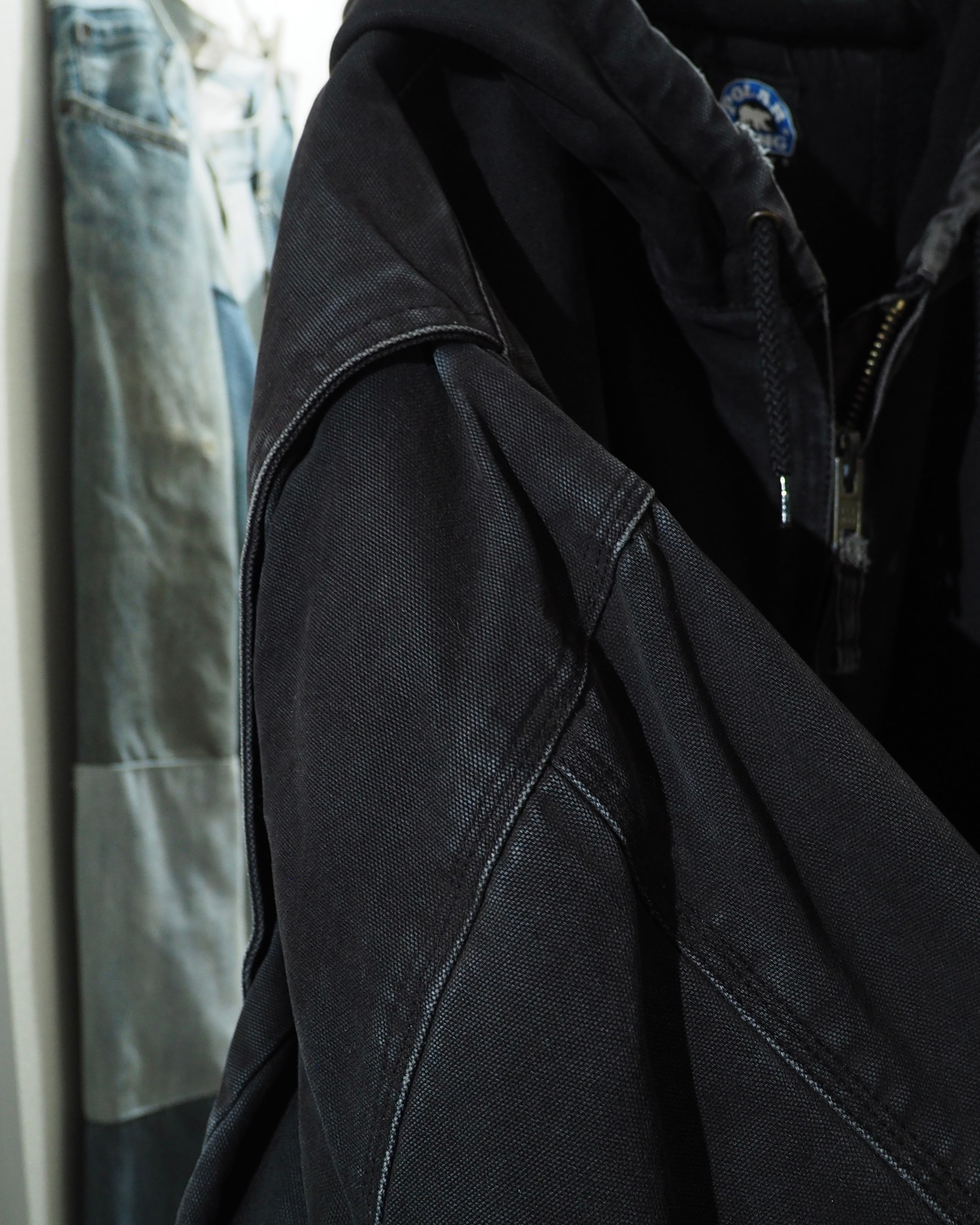 " Special - 墨黒 " Beautiful Fade × Aging Vintage Loose Active Jacket