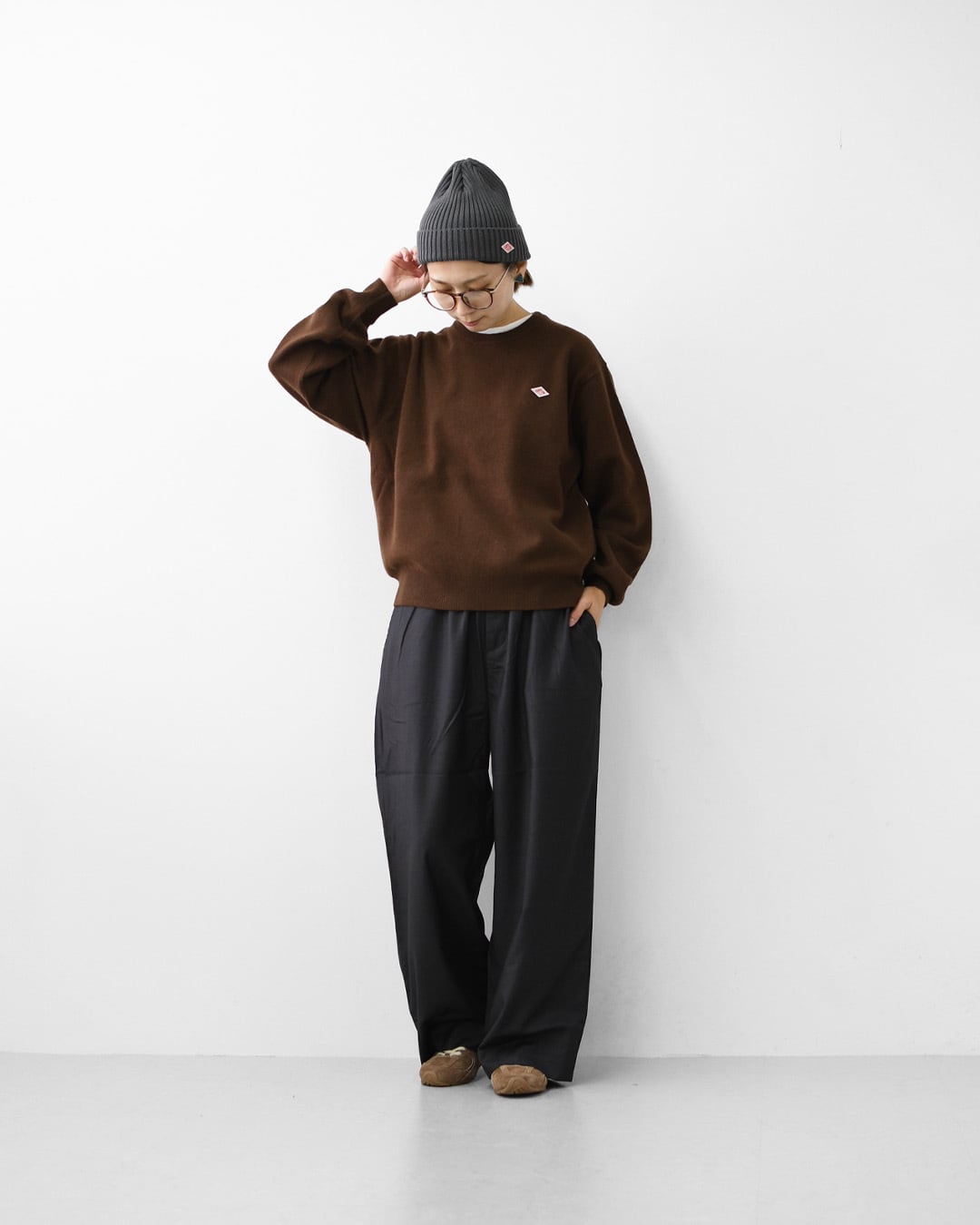 DANTON [ダントン] W LAMBSWOOL CREW NECK KNIT PULLOVER [DT-D0027LMW