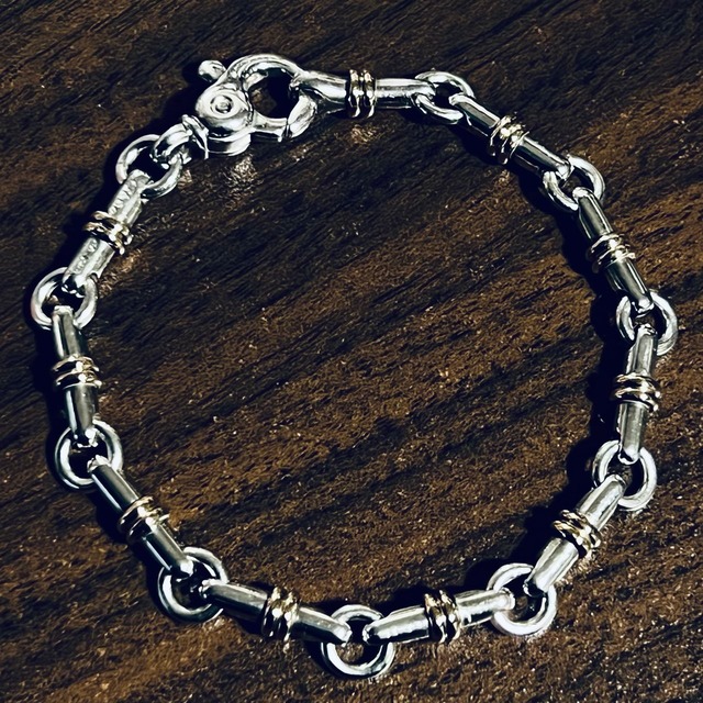 VINTAGE TIFFANY & CO. Bridle Link Bracelet Sterling Silver & 18K Gold | ヴィンテージ ティファニー ブライドル リンク ブレスレット スターリング シルバー & 18K ゴールド