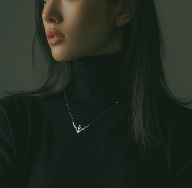 【抽選販売】「あなたを飾る」額縁ネックレス『décor』Grâce silver925 18Kgp / Rodhium