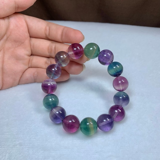 4.レア✩可愛いグラデーションフローライトブレスレット