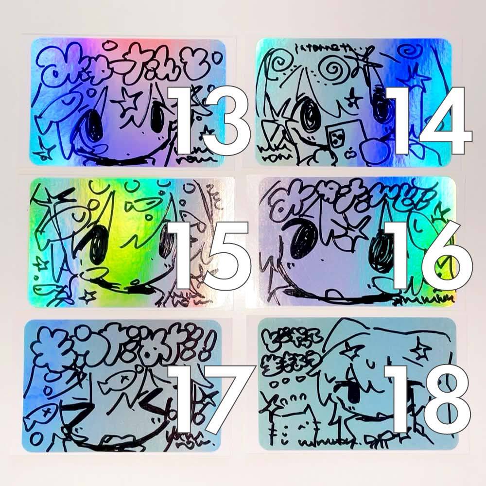さくらいはじめ　ドローイング原画+ステッカー11枚 ドローイングステッカー（ホログラム） | rururoru
