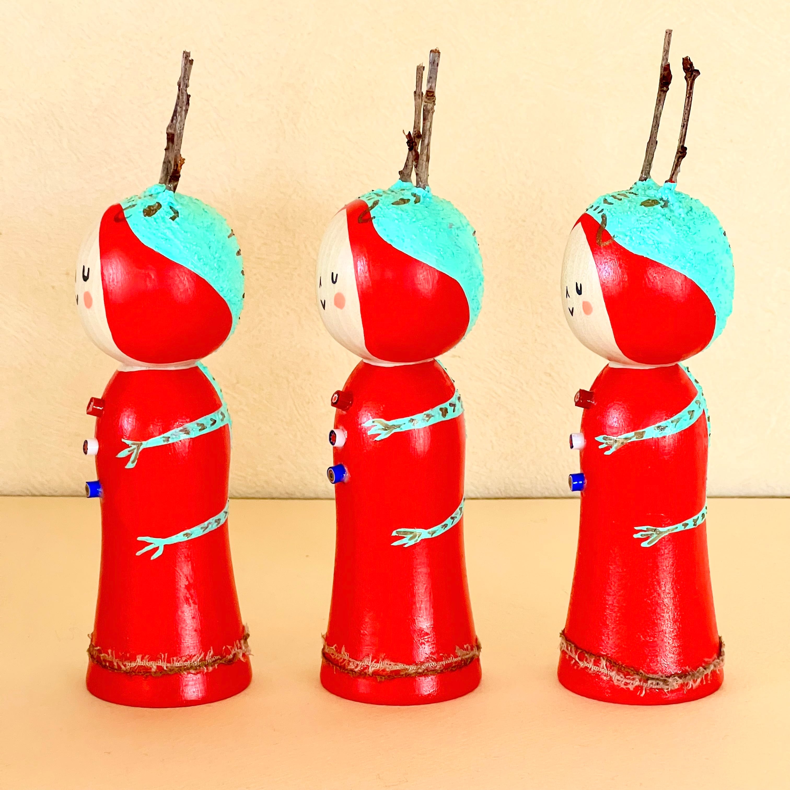 創作こけし 龍とともだち姫 | merry merry christmasland