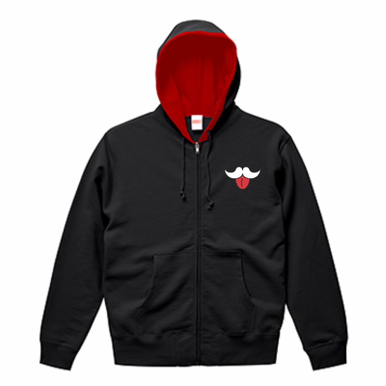 DHD(C)030【フルジップパーカ（ブラック／レッド）　アインシュタインⅢ】