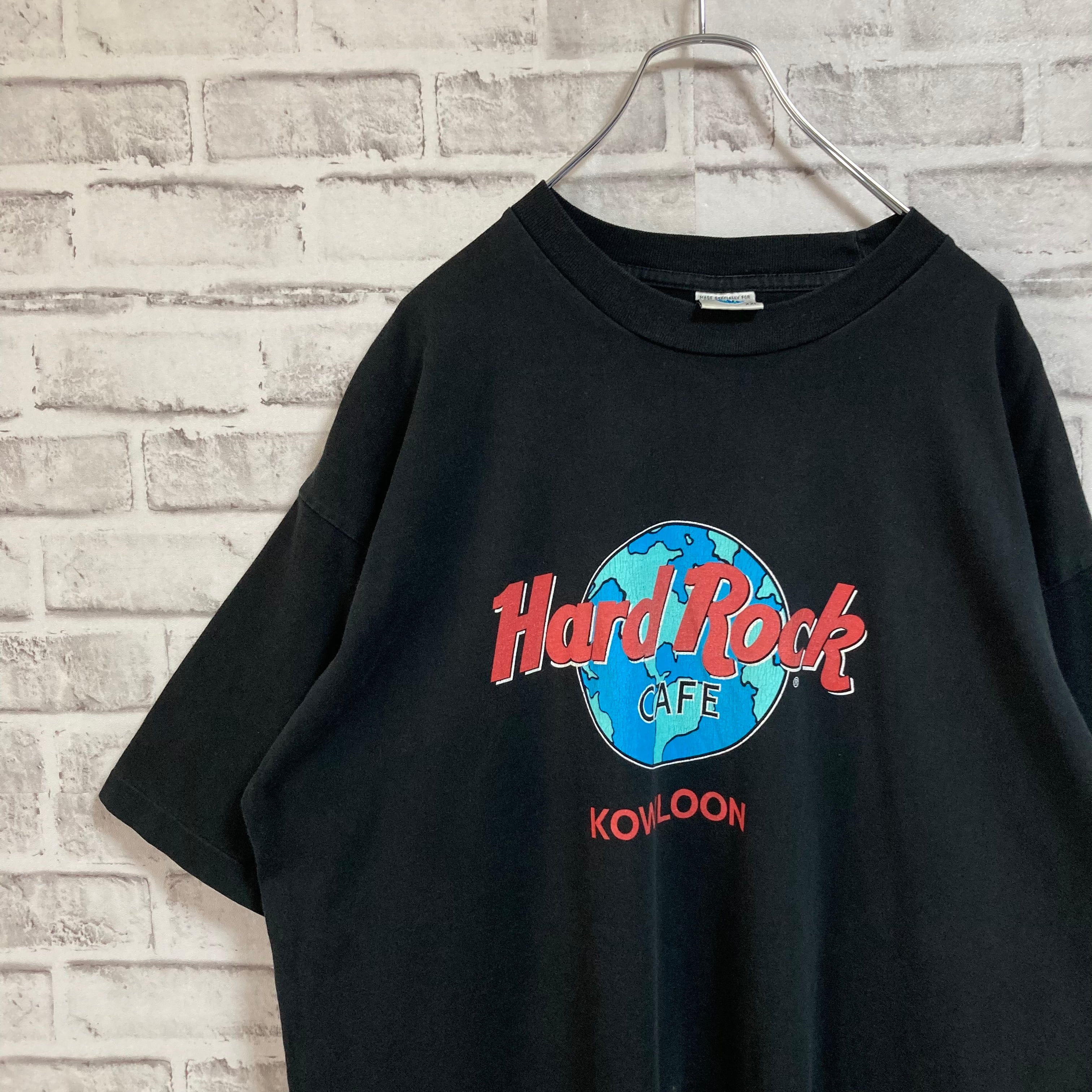 ★90s ハードロックカフェ ヴィンテージ シングルステッチ 黒ロゴTシャツ