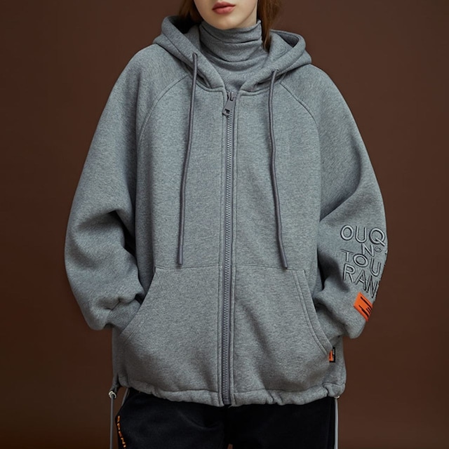 スリーブロゴジップアップフーディ 2col R00785