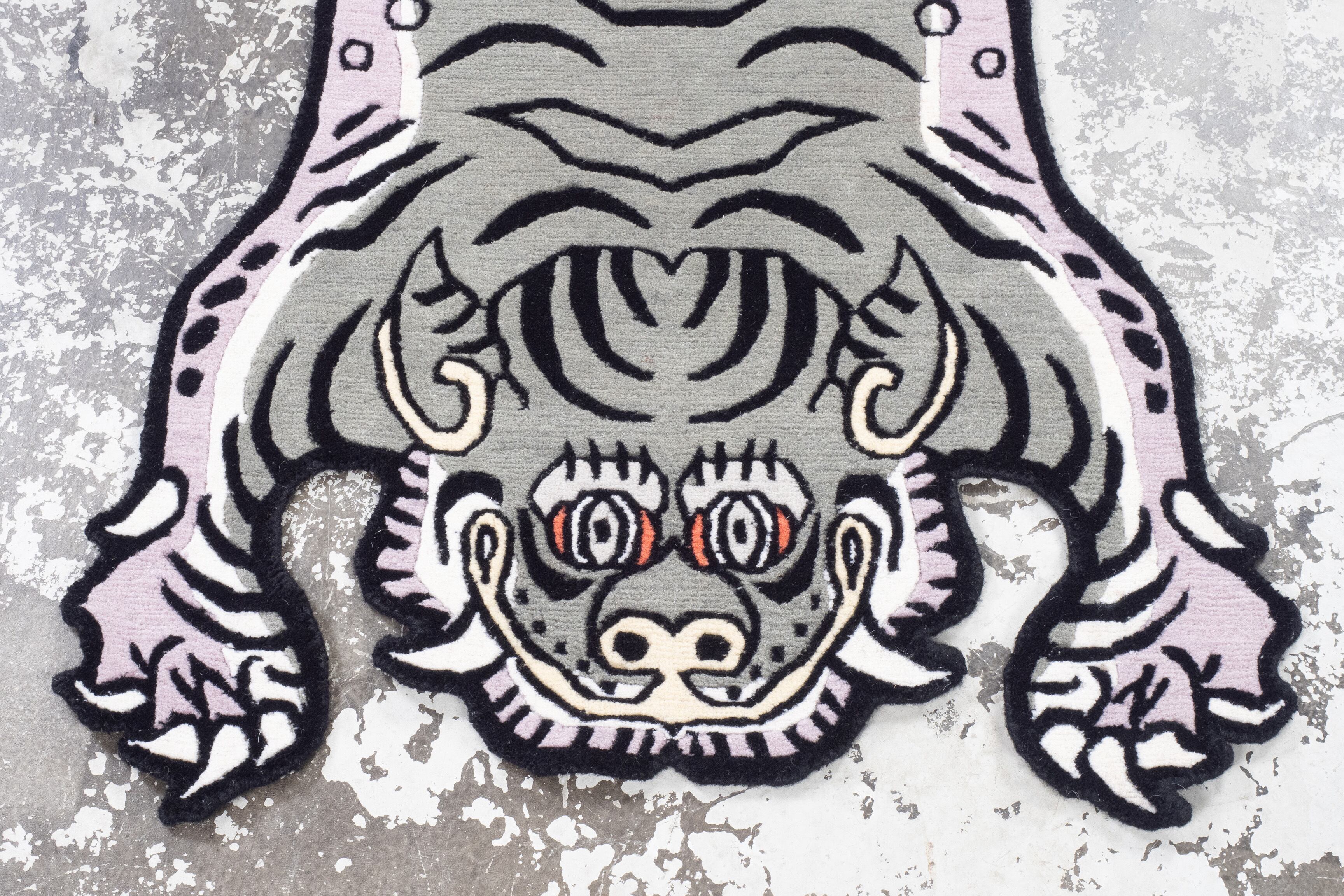 チベタンラグ　タイガーラグ　Ａ 楽天市場】Lサイズ Tibetan Tiger Rug チベタンタイガーラグL W90×D160