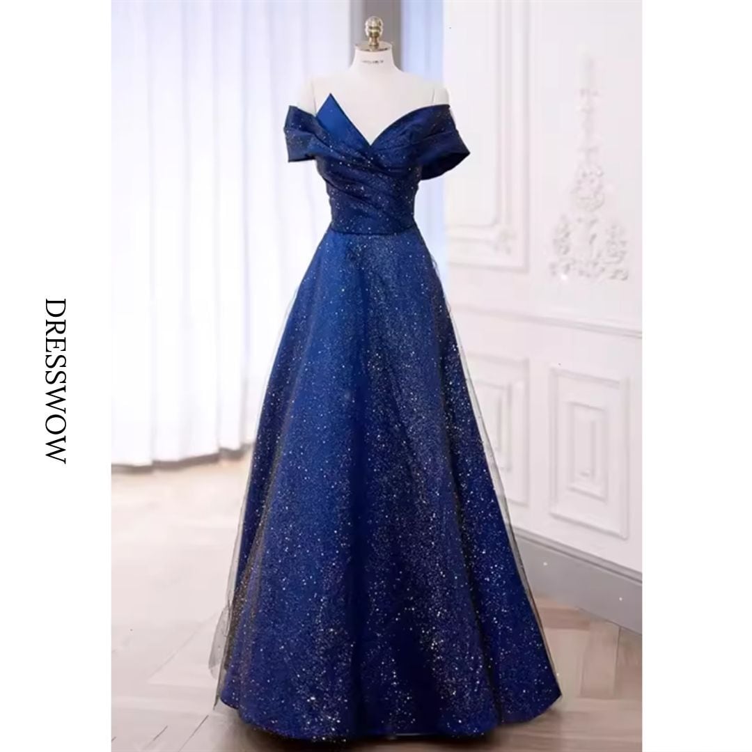 クロスVネックオフショルダードレス 2color D1018