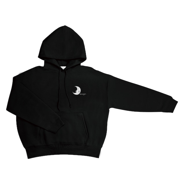 drowsy..FRONT MOON LOGO HOODIE/ 23AW/ BK