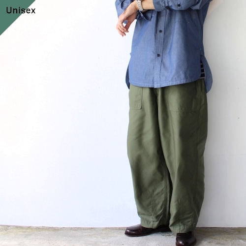 HARVESTY GIZAコットンイージーファティーグパンツ Circus Fatigue Pants　（Olive）