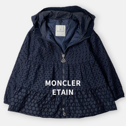 MONCLER モンクレール ETAIN エタン 刺繍 ナイロンジャケット 1 高級 紺 ネイビー S アウター / J&NREUSE レディース アウター
