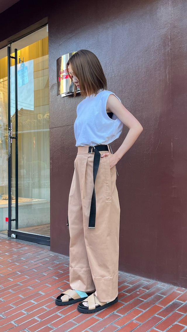 PLAN C -WIDE LEG PANTS- :BEIGE, :BLACK,