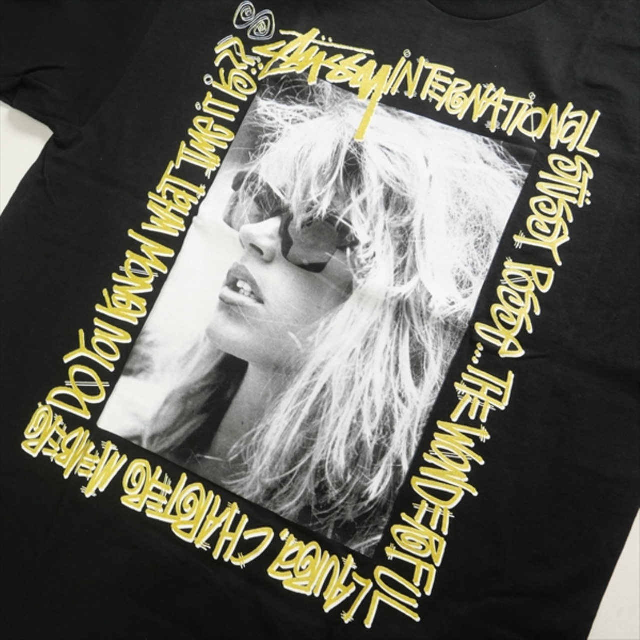 Size【L】 STUSSY ステューシー 1st Laura Tee Tシャツ 黒金 【新古品 