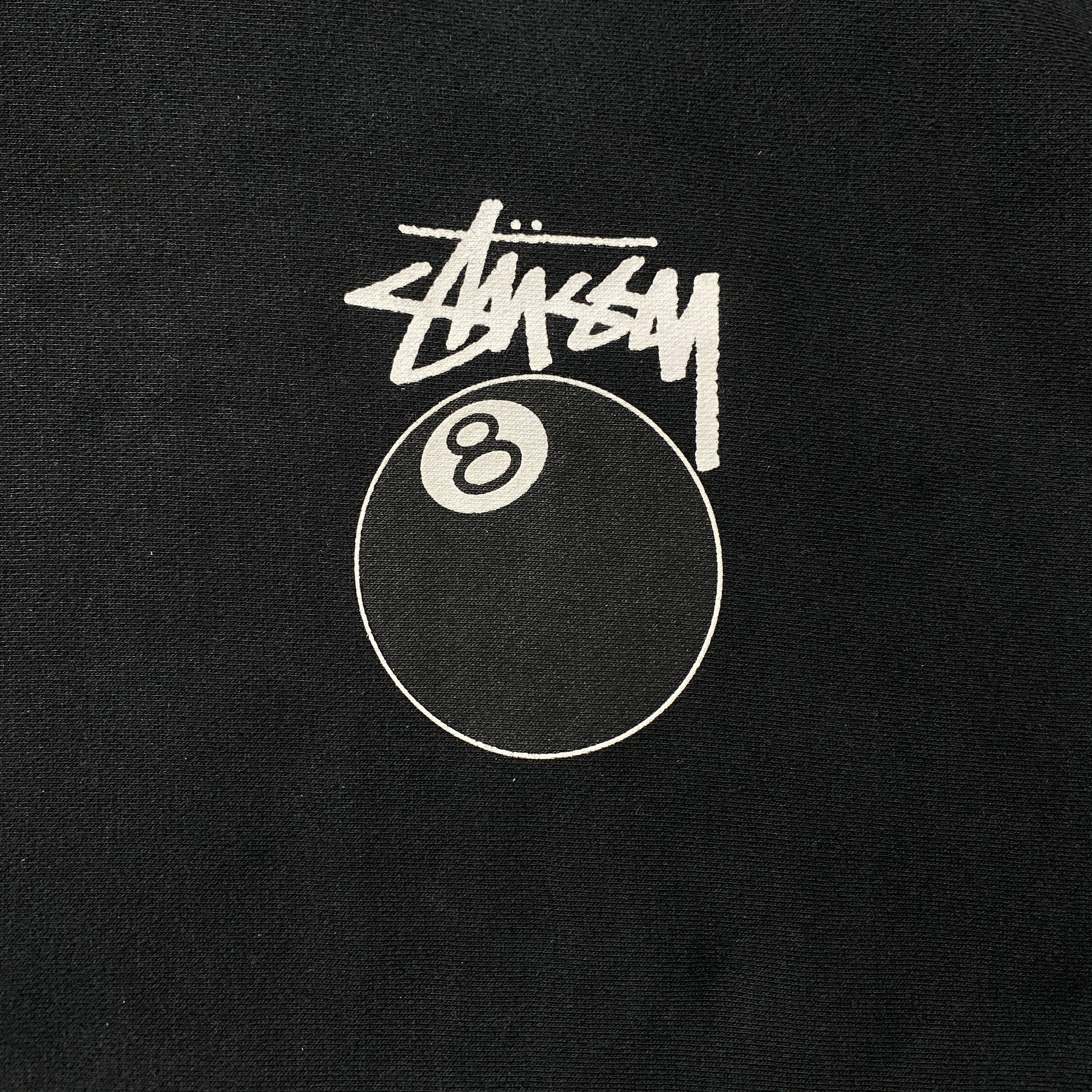 stussy ステューシー 8ボール バックプリント ブラック 黒 スウェット