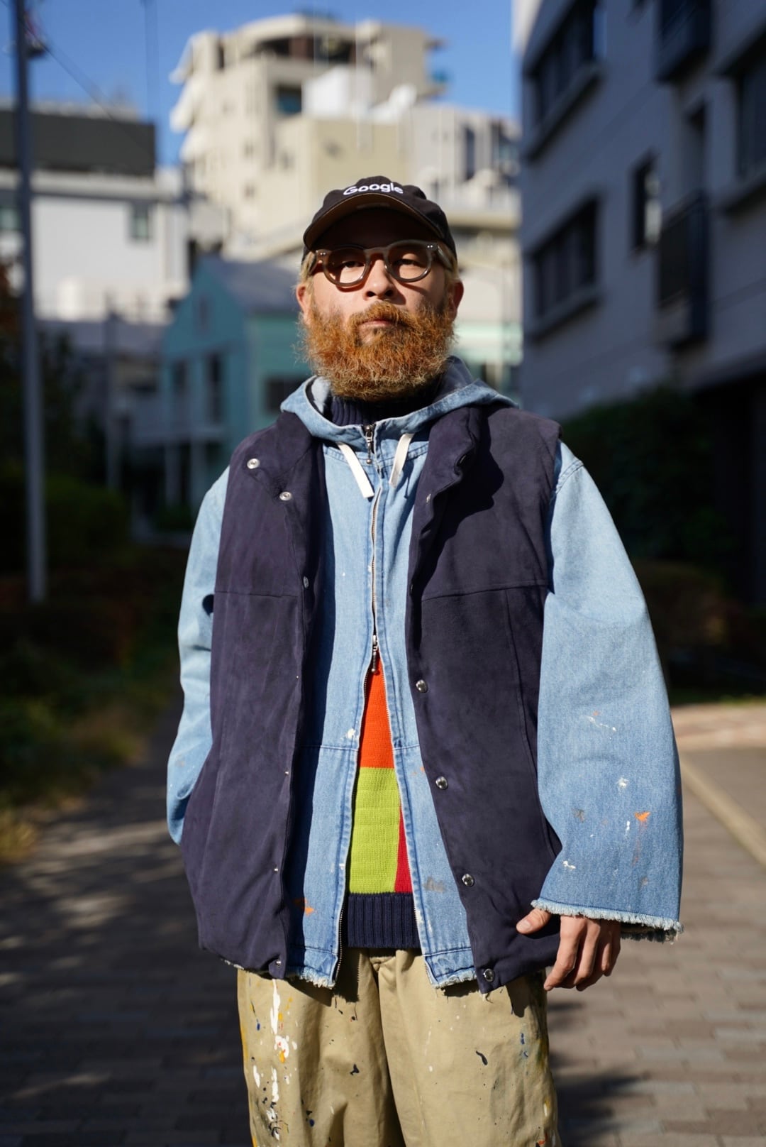 Ex. Painted Denim Zip Parker | WAGAMAMA TOKYO