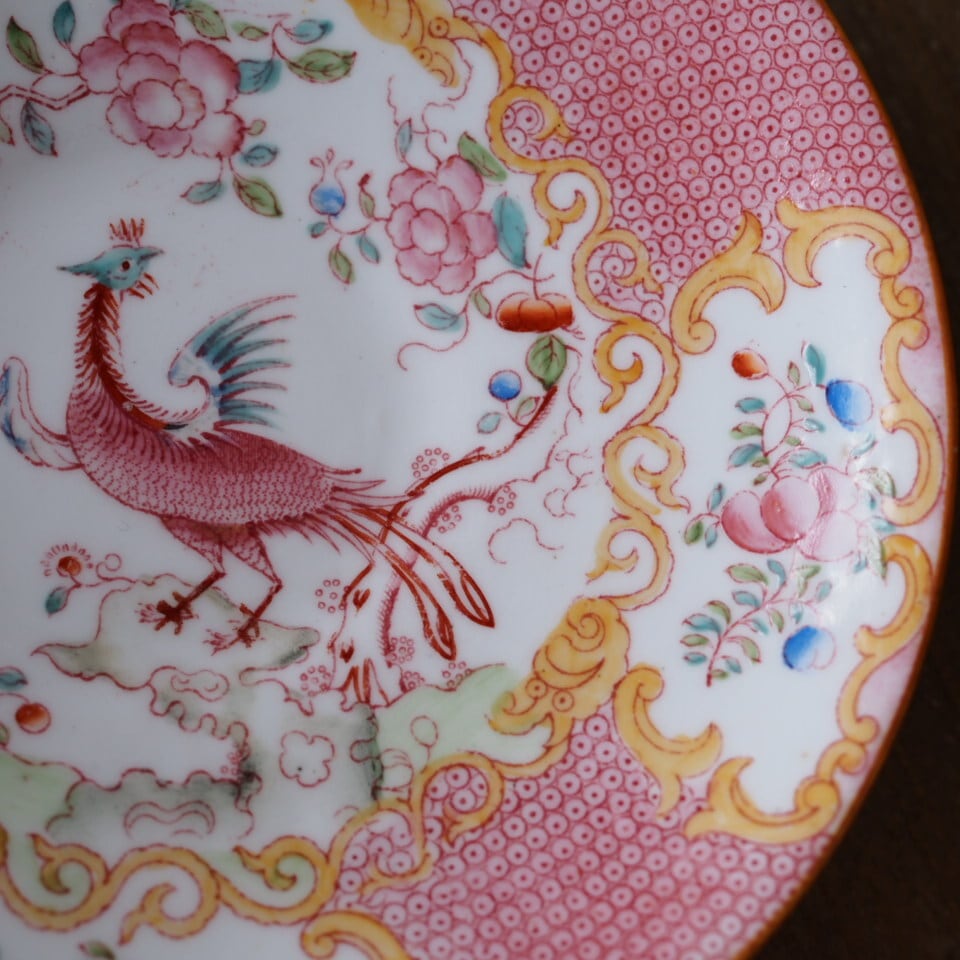英国ミントン コカトリス ピンク ティーカップ＆ソーサー | antique