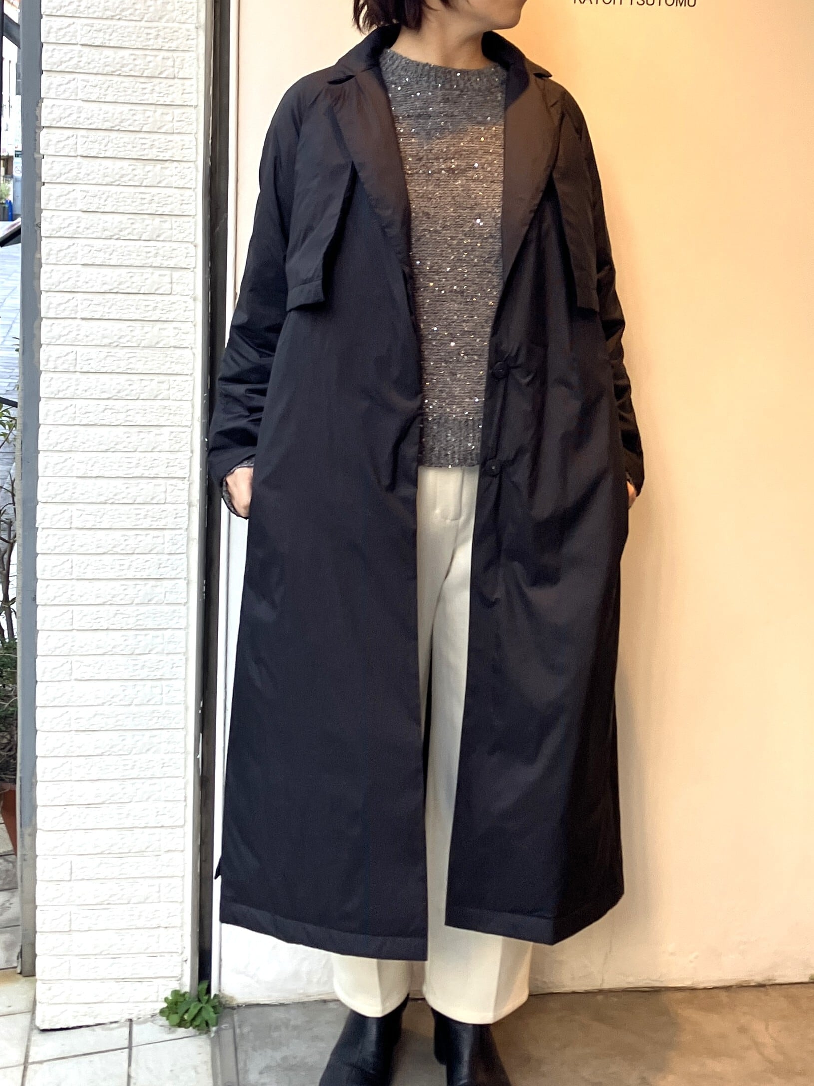 プロダウントレンチコート(ブラック)