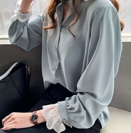 トップス デート シャツ ブラウス 白シャツ 白トップス ミディアム丈