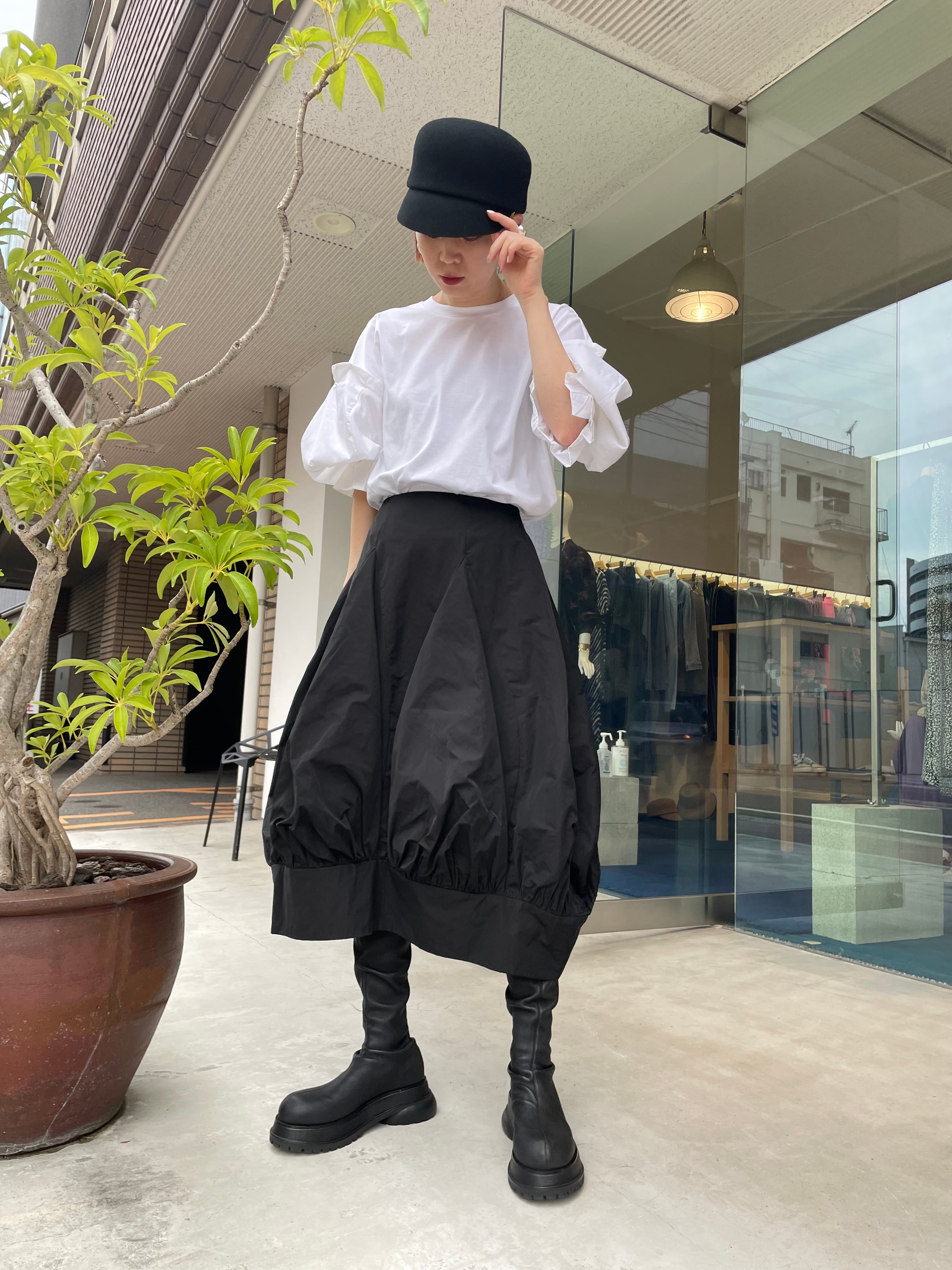 エンフォルド 21AW メモリーグログラン バルーンヘムSKIRT スカート