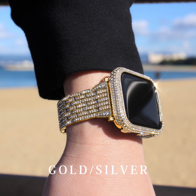 【40/41/44/45mm】Iced Out Apple Watch Case&Band
